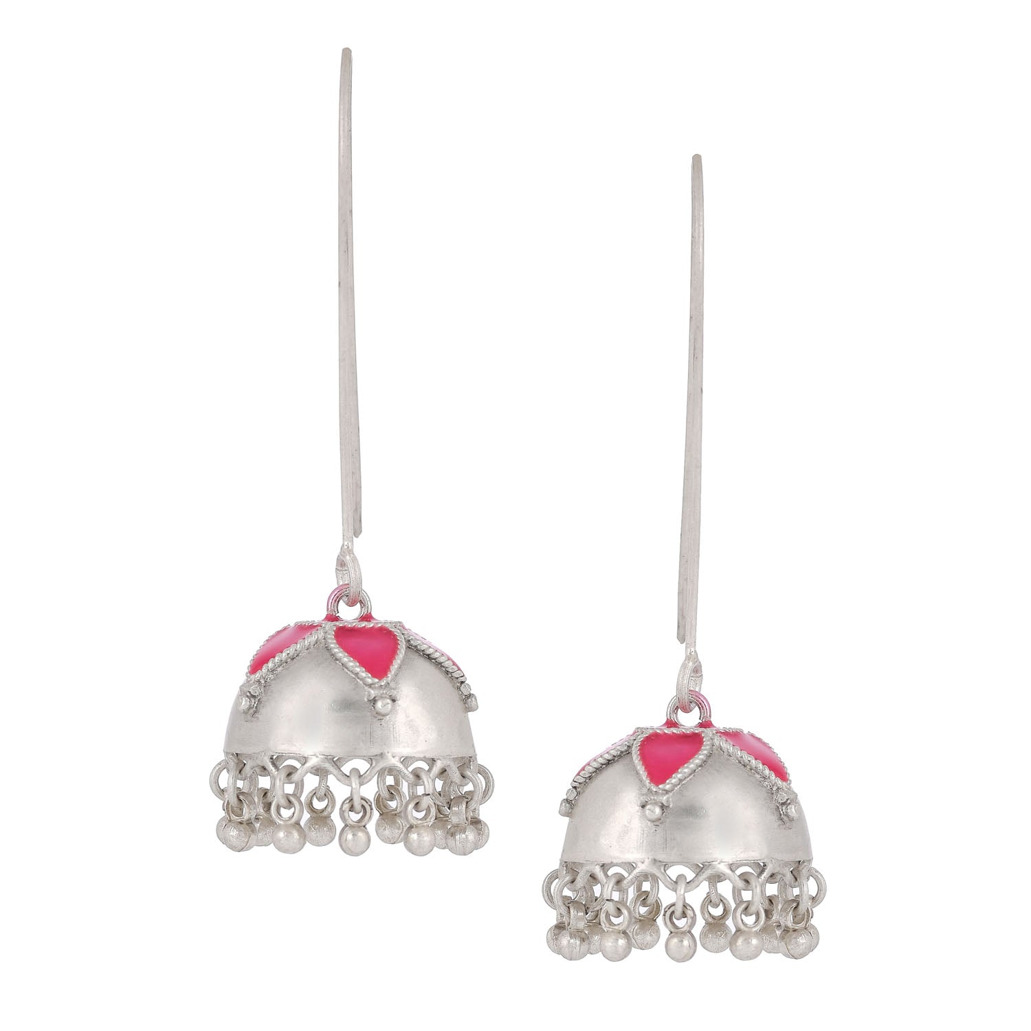 Floret Pink Jhumkis