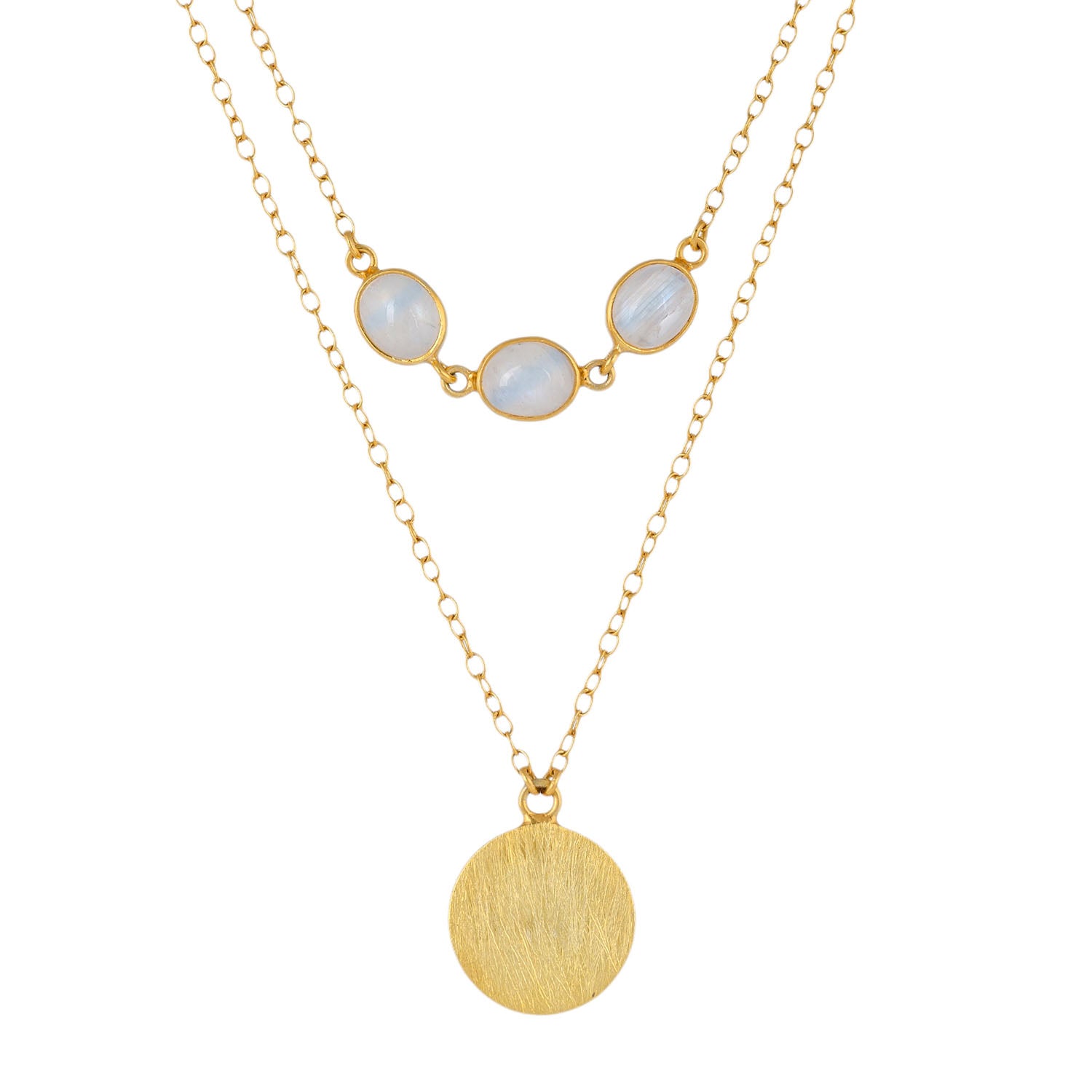 Medallion Moonstone Necklace