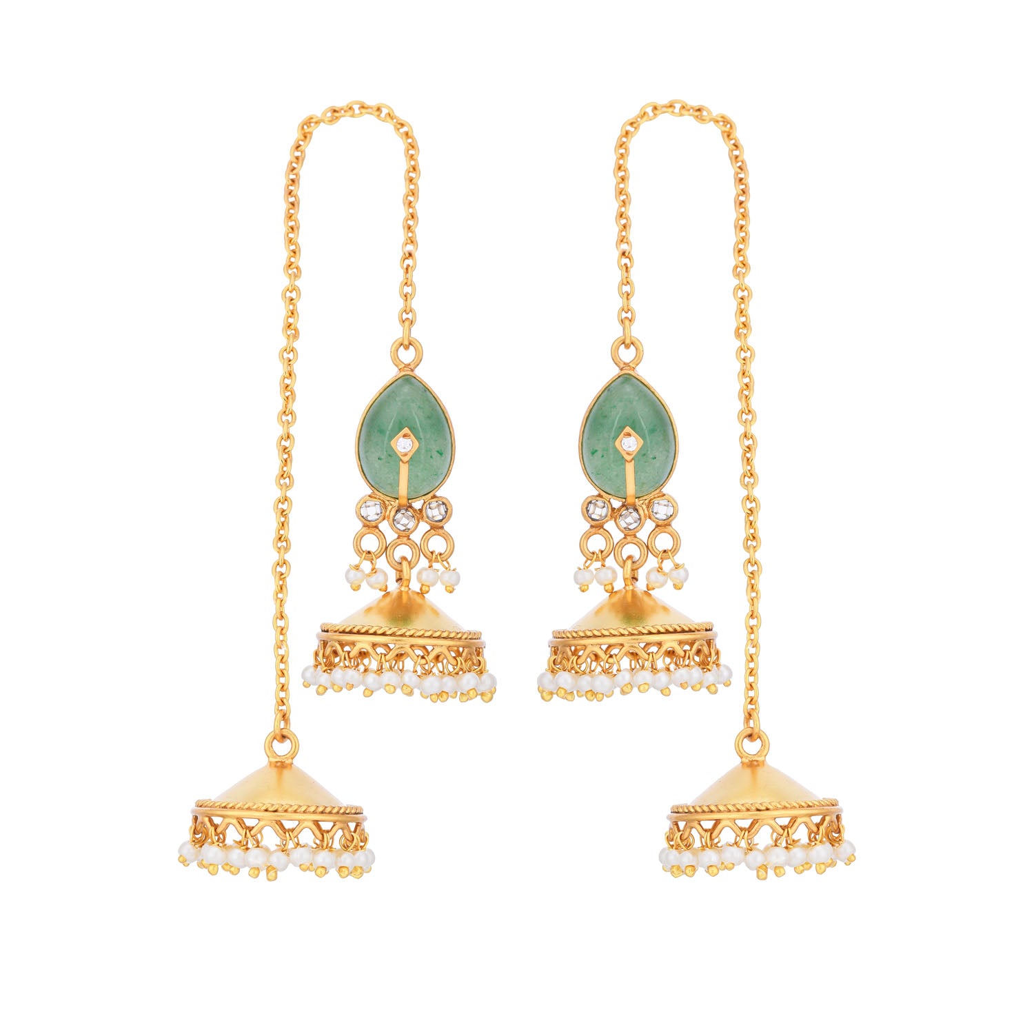 Sevanti Jhumkis Green